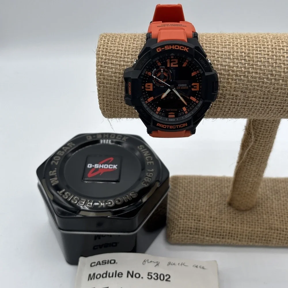 CASIO‎ GA-1000-4A G-SHOCK SKY COCKPIT Quartz Orange Black